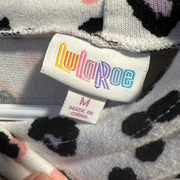 LulaRoe AMBER Leopard Print Pullover Hoodie Size M - Picture 4 of 4